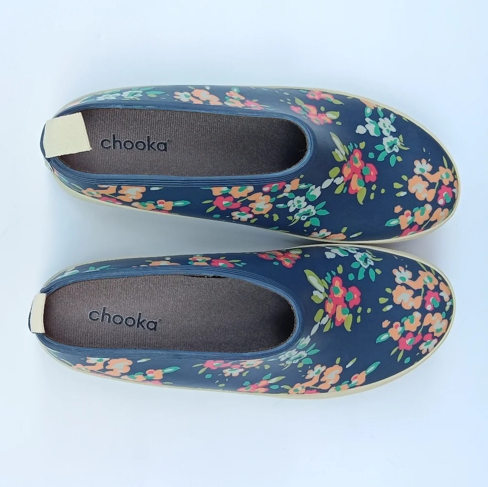 CHOOKA Women's Rain Garden Mule Waterproof US Sz 10 Floral